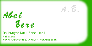abel bere business card